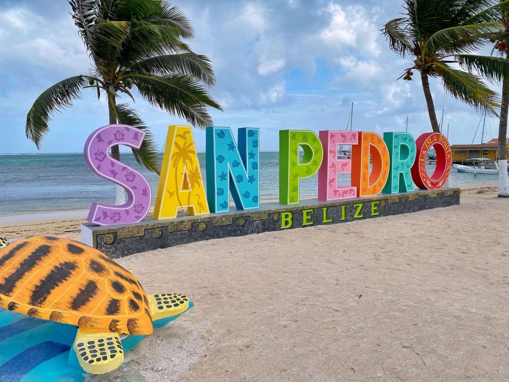 san pedro town sign